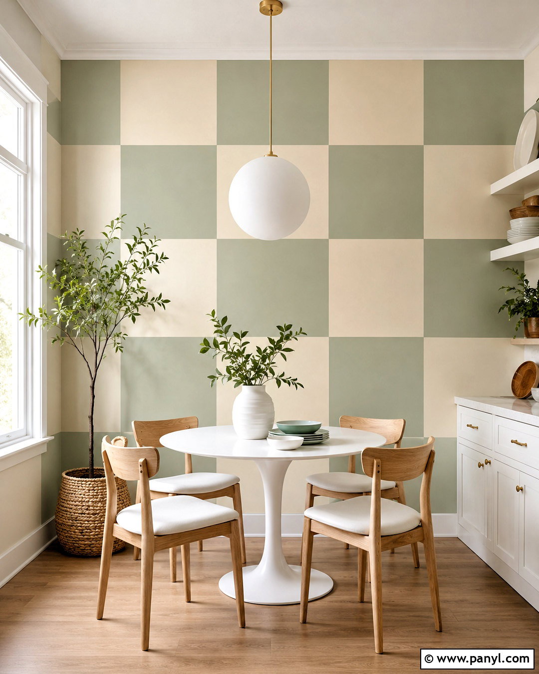 Checkerboard Geometric Wall Paint - 35 Simple Geometric Wall Paint Ideas