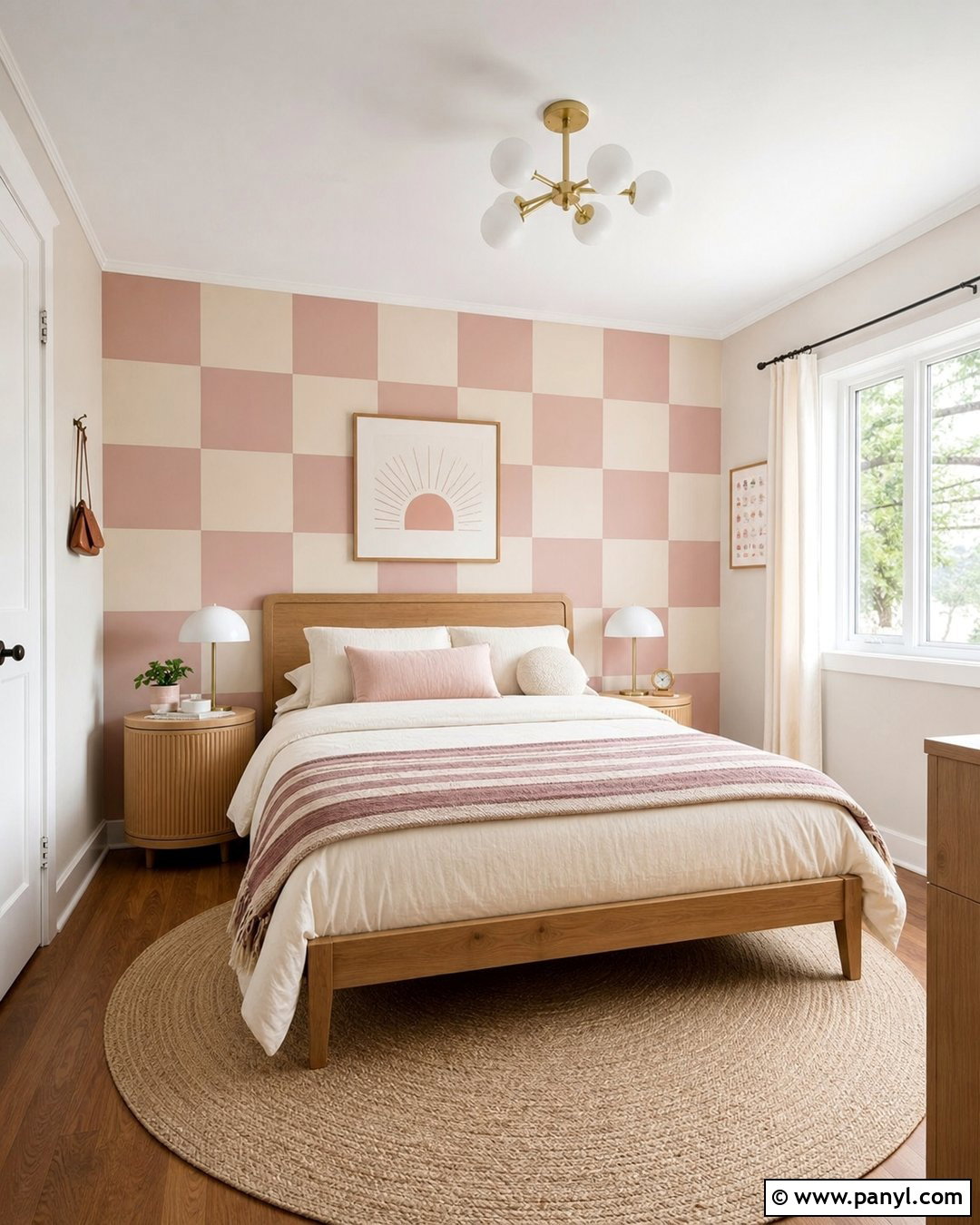 Checkerboard Girls Room Accent Wall - 25 Accent Wall For Girls Room Ideas