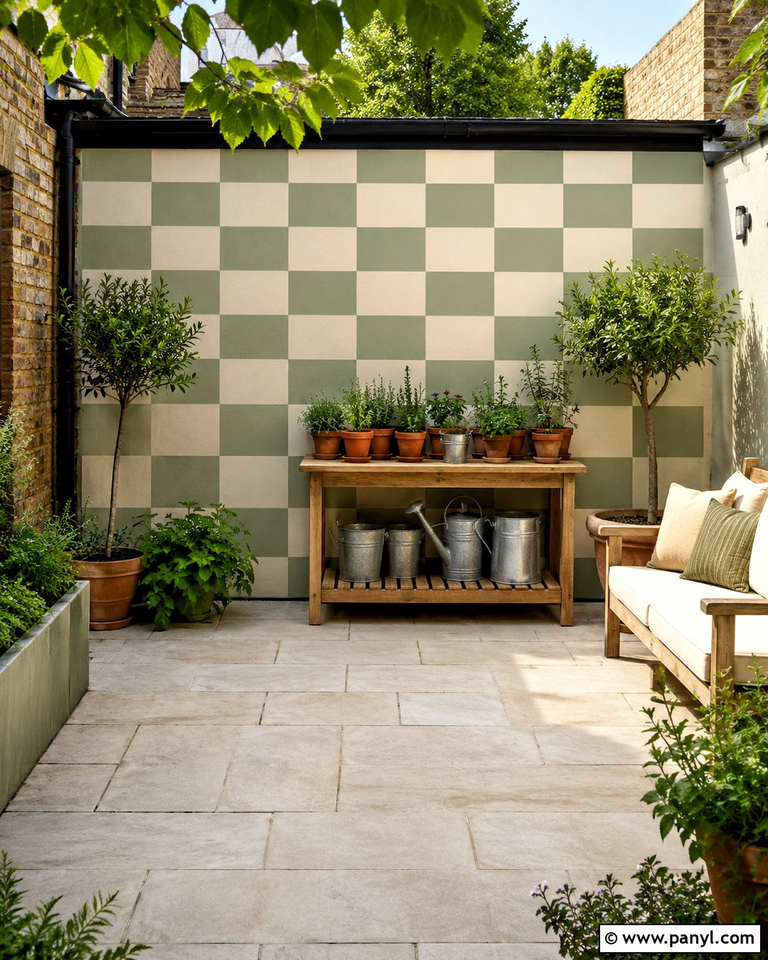 Checkerboard Outdoor Wall Painting - 20 outdoor wall painting ideas