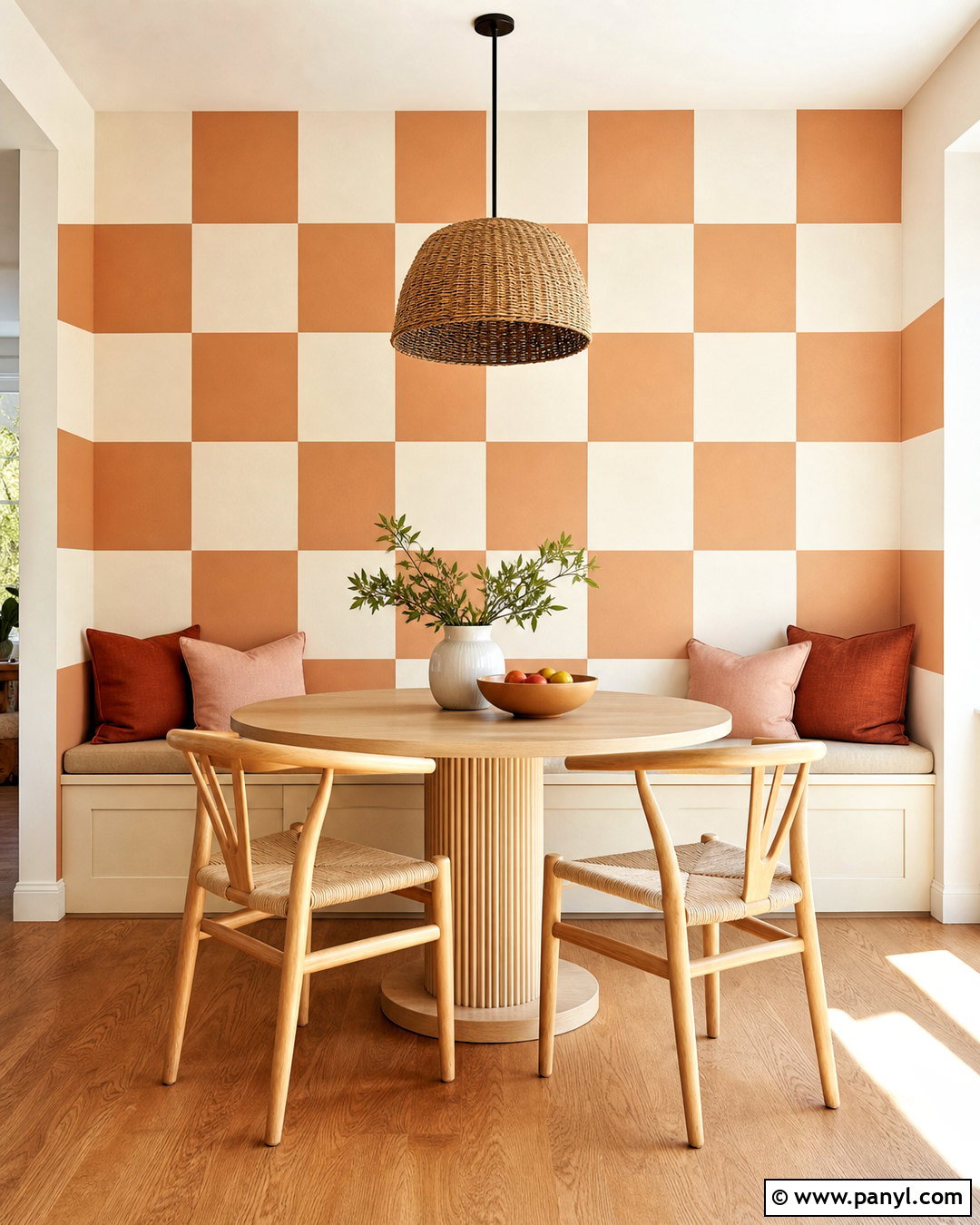 Checkerboard Painted Feature Wall - 20 painted feature wall ideas