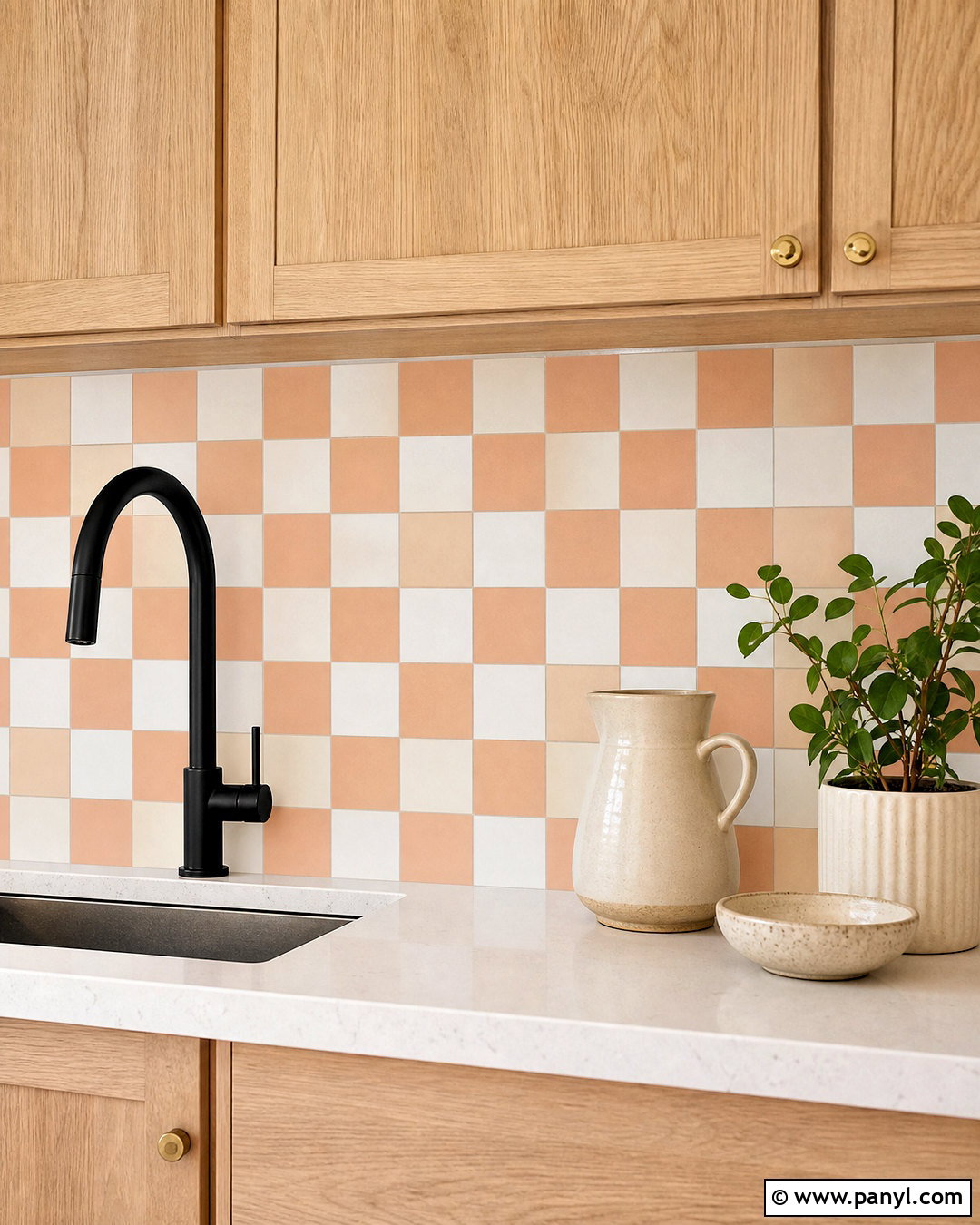 Checkerboard Pattern Painted Backsplash - 20 how to paint checkerboard pattern ideas