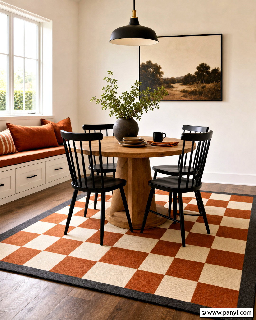 Checkerboard Pattern Painted Floor Cloth - 20 how to paint checkerboard pattern ideas