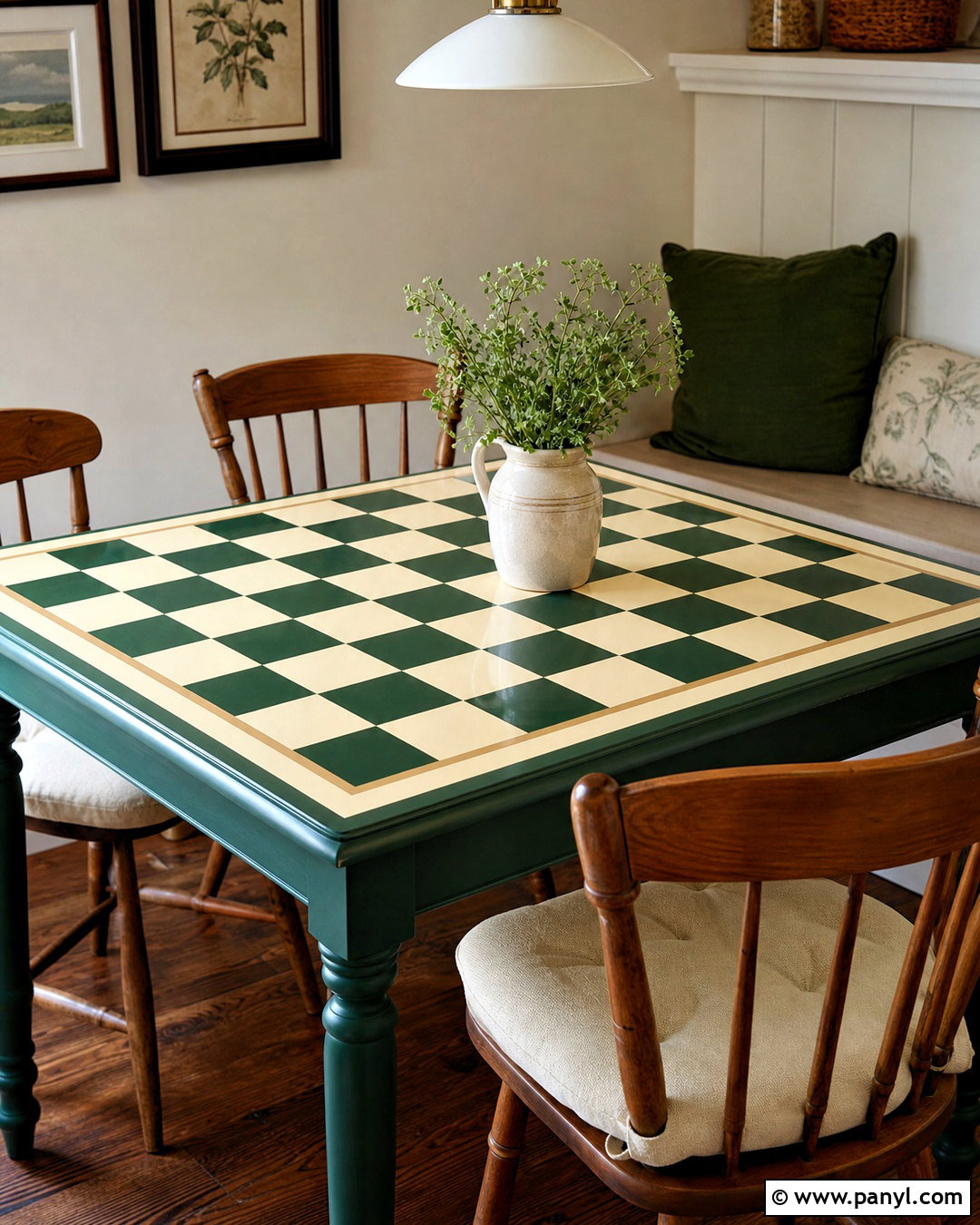 Checkerboard Pattern Painted Table - 20 how to paint checkerboard pattern ideas
