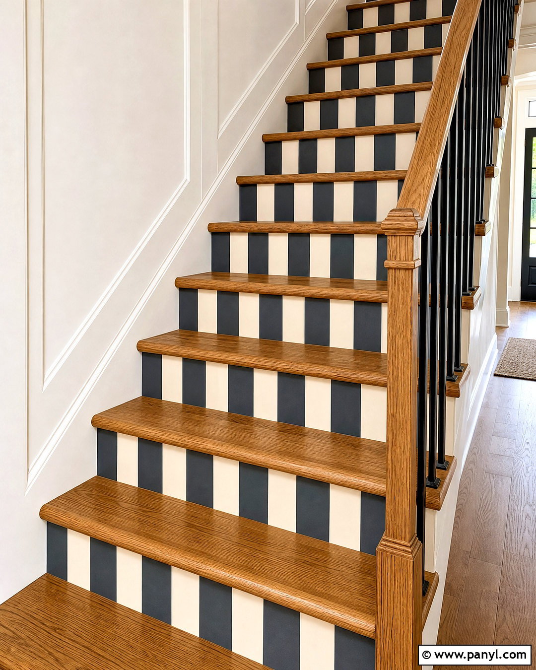Checkerboard Pattern Stair Risers - 20 how to paint checkerboard pattern ideas