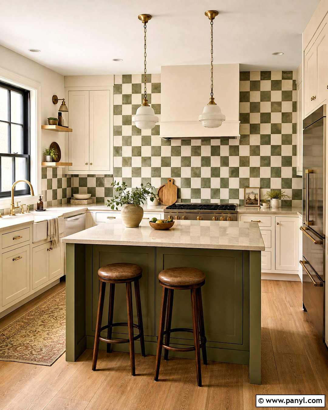 Checkerboard Tile Backsplash - 20 kitchen backsplash ideas