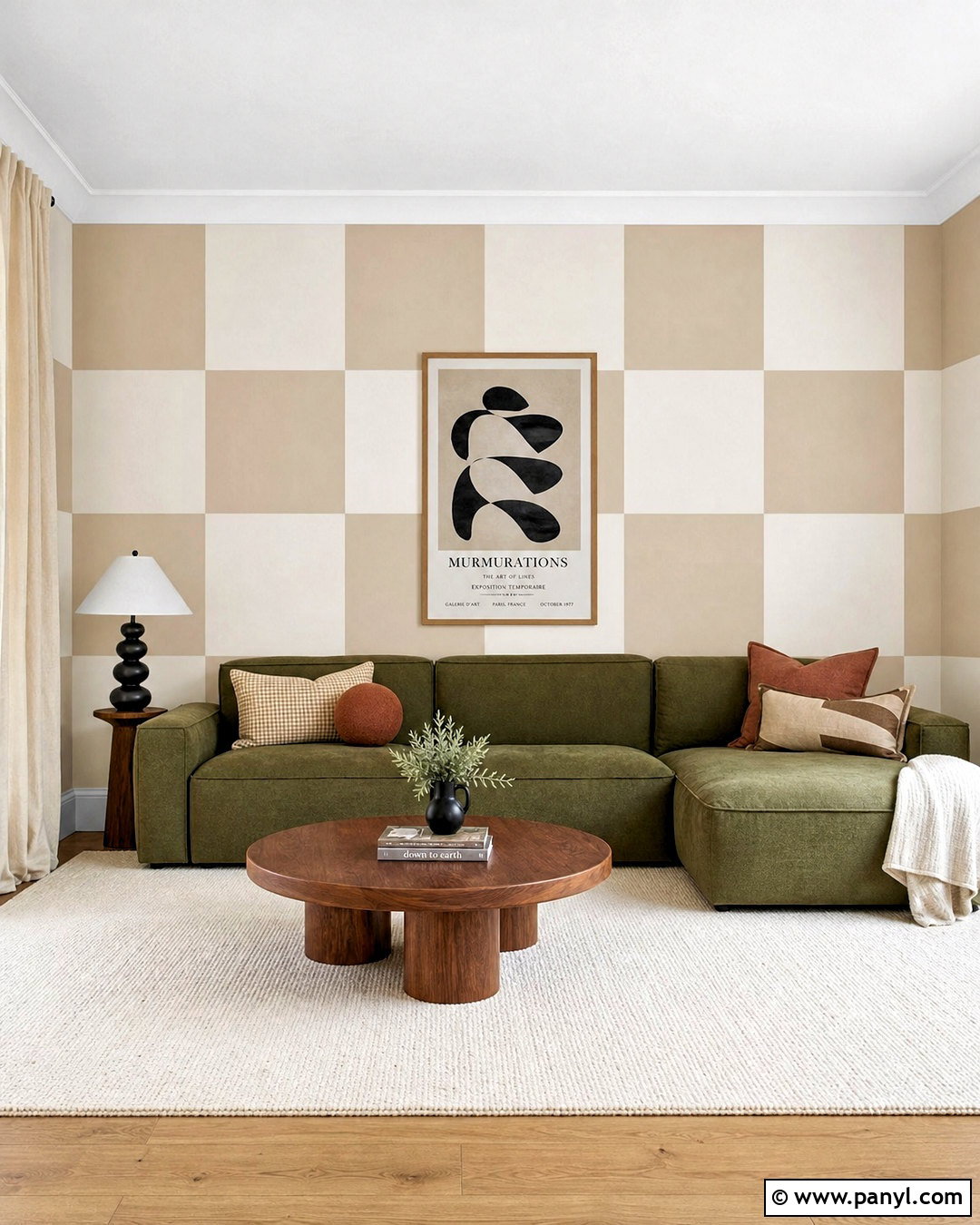 Checkerboard Wall Paint Pattern - 20 wall paint patterns living room ideas