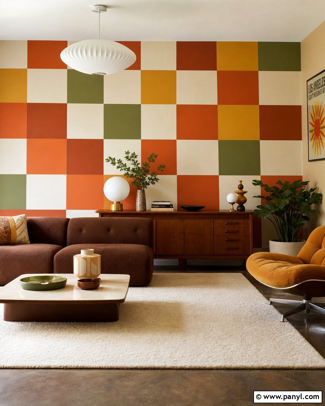 Checkerboard Wall Paint - 20 Retro 70S Wall Paint Ideas