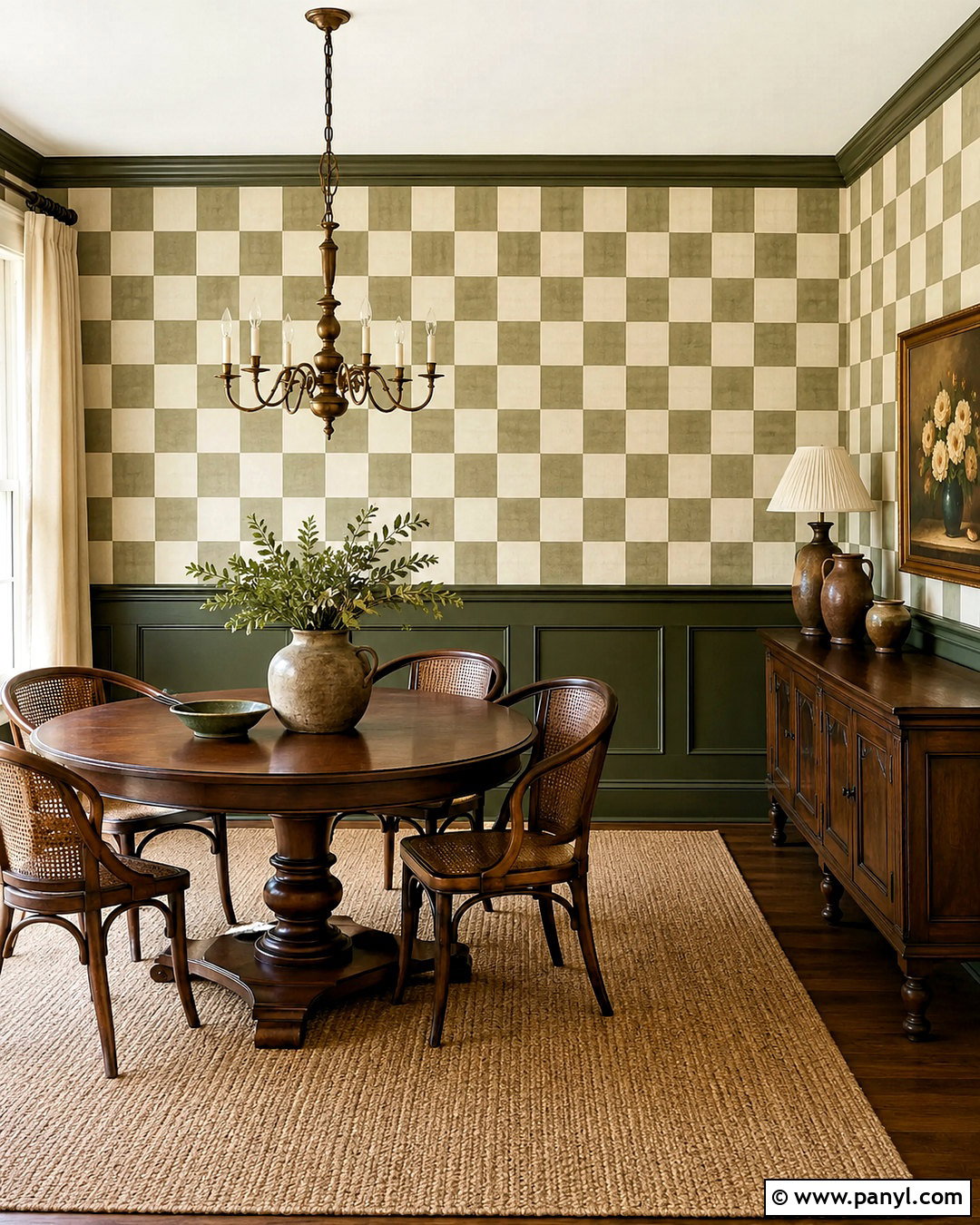 Checkerboard Wall With Wainscoting - 20 checkerboard wall ideas