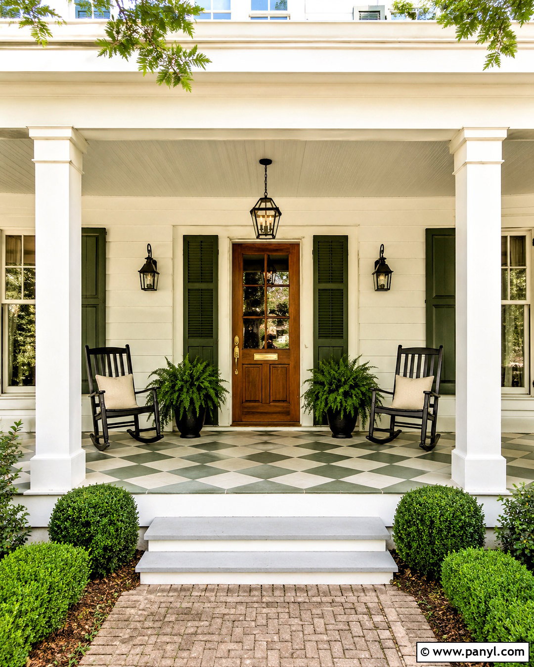 Checkered Front Porch - 20 checkered design ideas