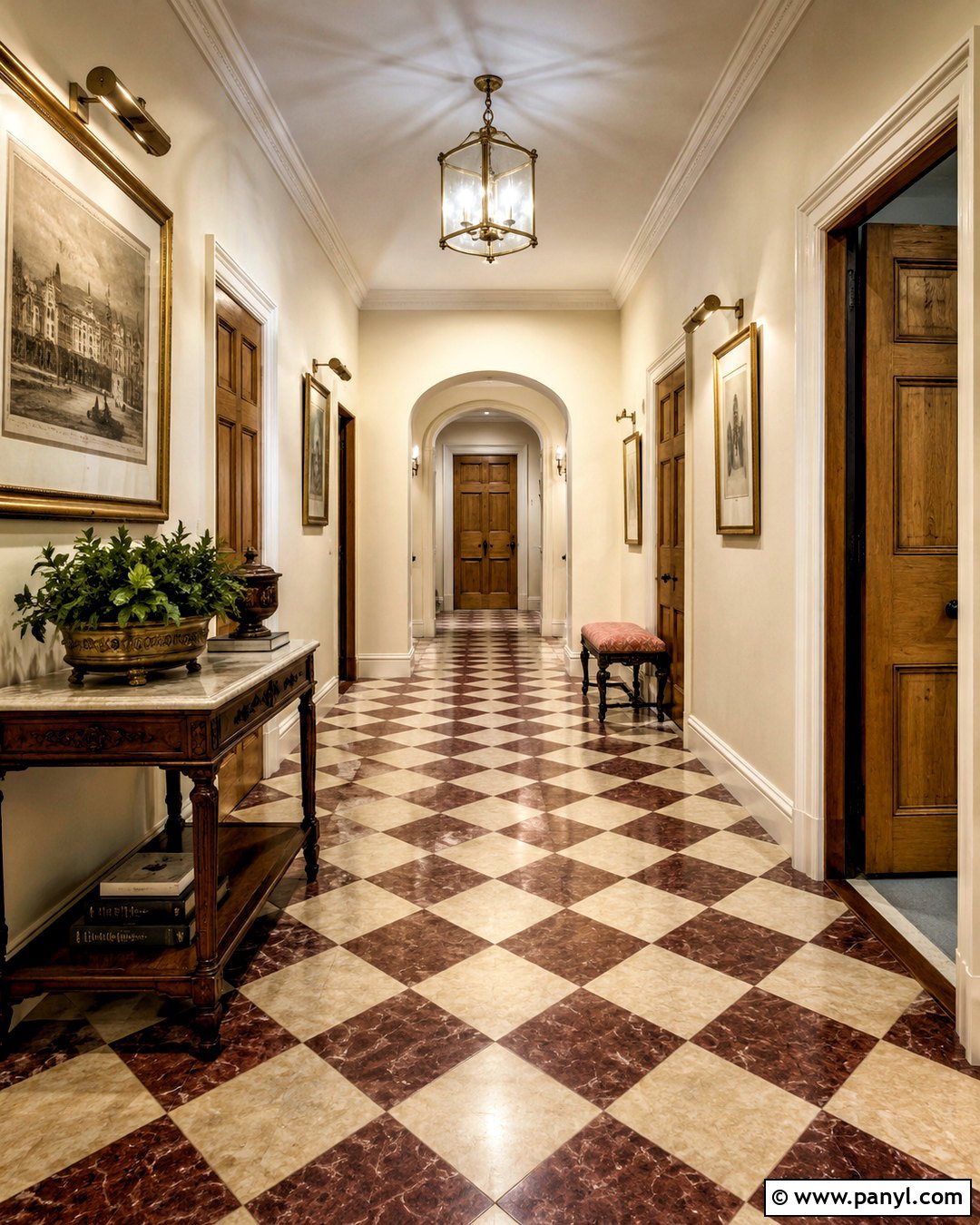 Checkered Hallway Floor - 20 checkered design ideas