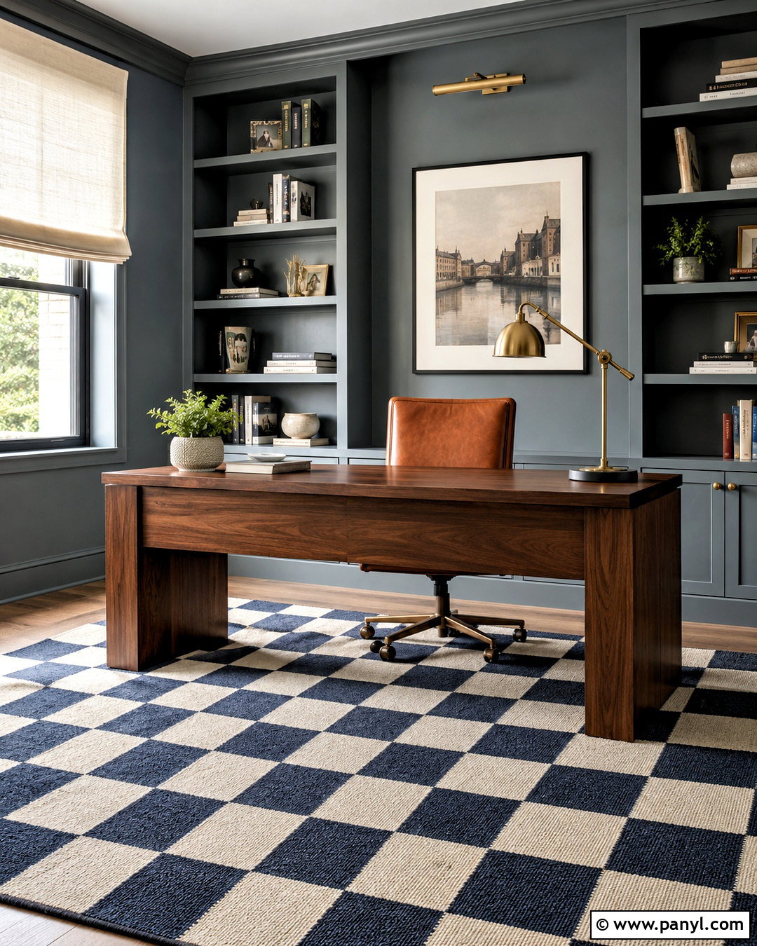 Checkered Home Office - 20 checkered design ideas