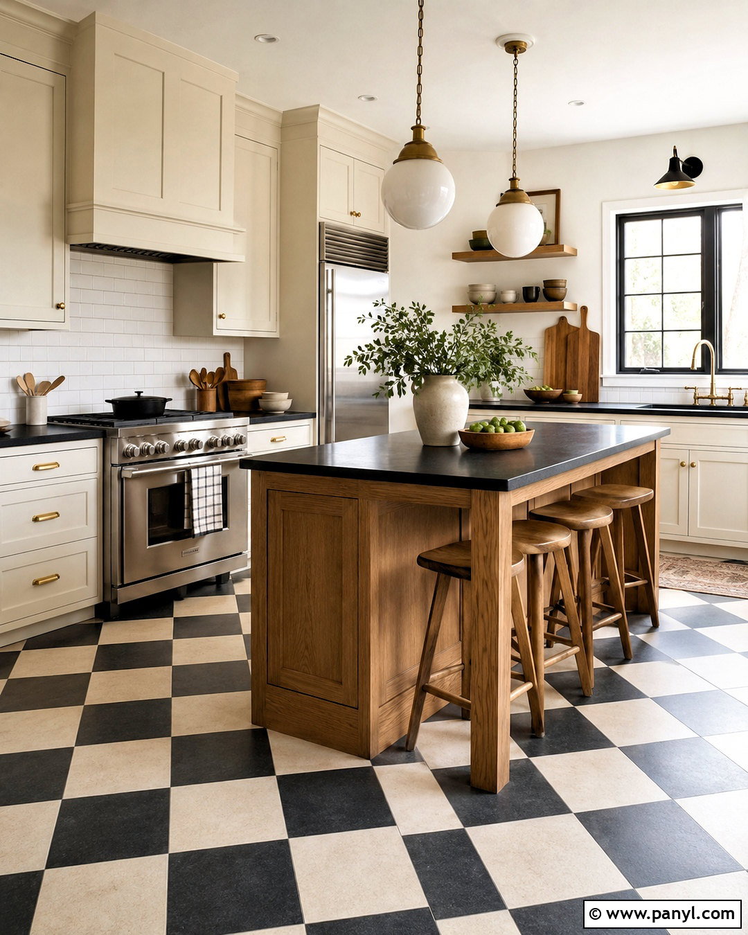 Checkered Kitchen - 20 checkered room aesthetic ideas