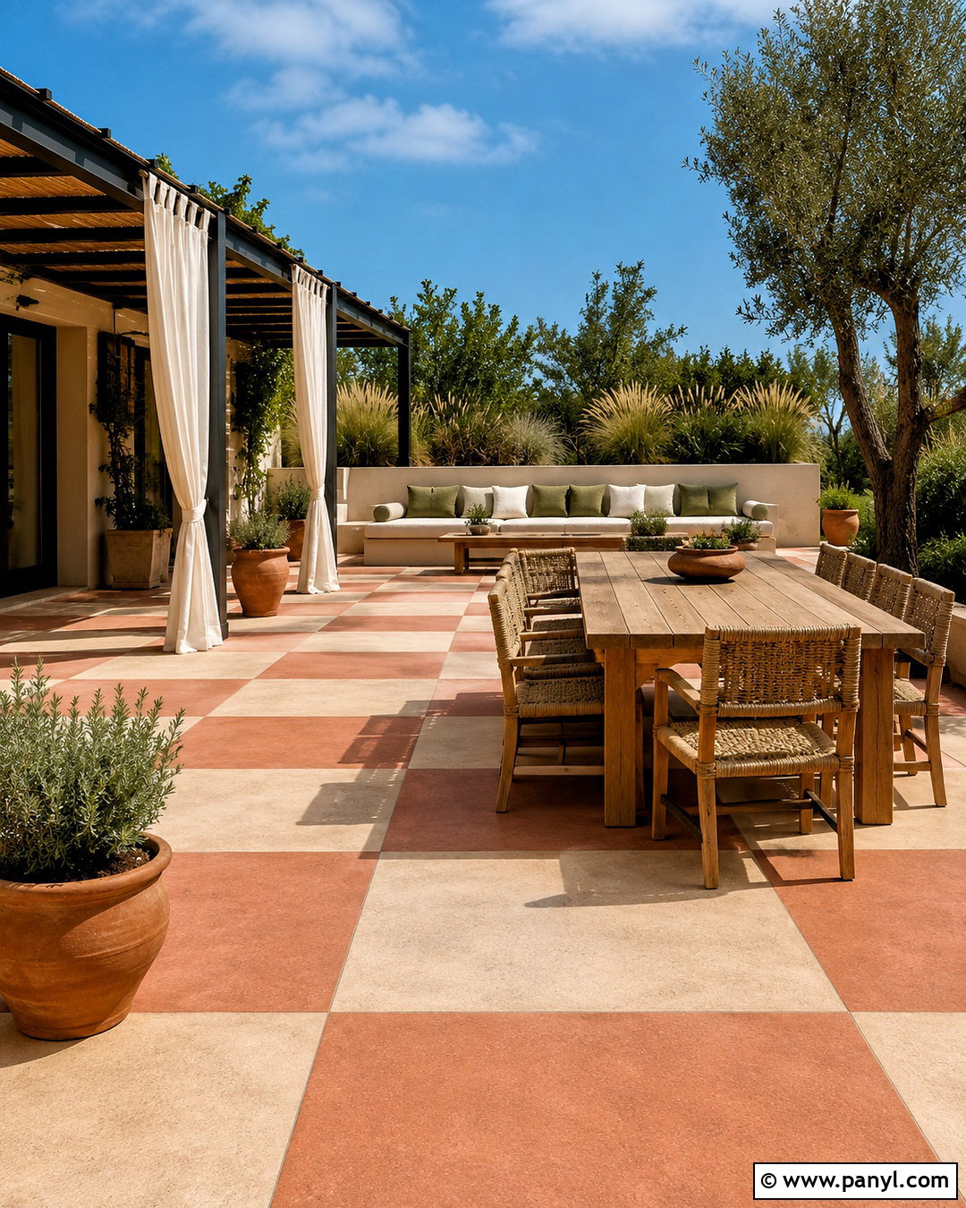 Checkered Patio Floor - 20 checkered design ideas