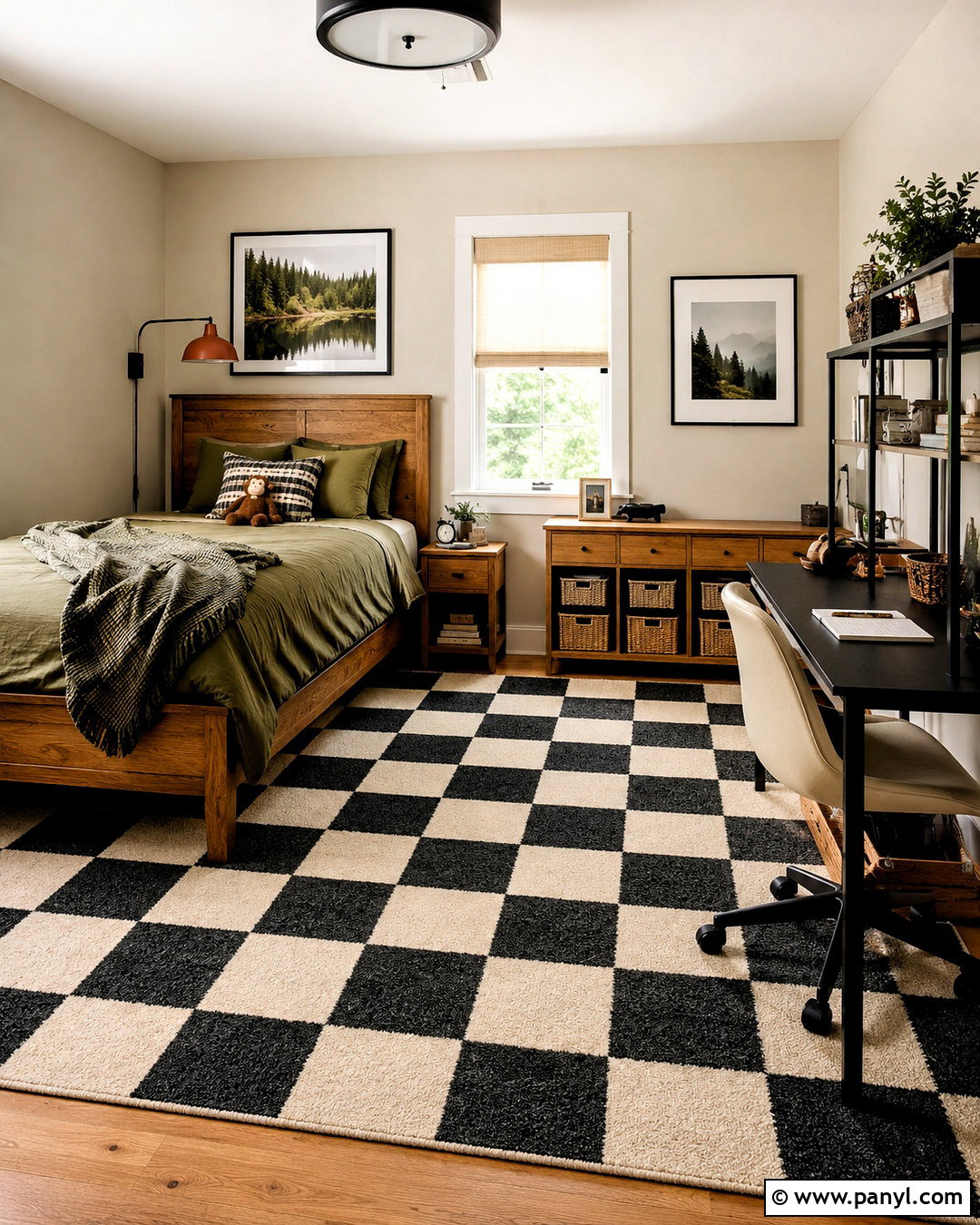 Checkered Rug Boys Room - 20 checkered boys room ideas