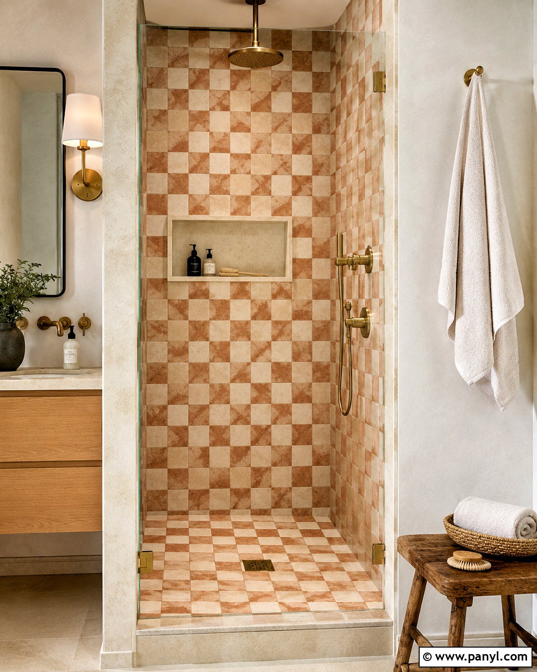 Checkered Shower Tile - 20 checkered design ideas