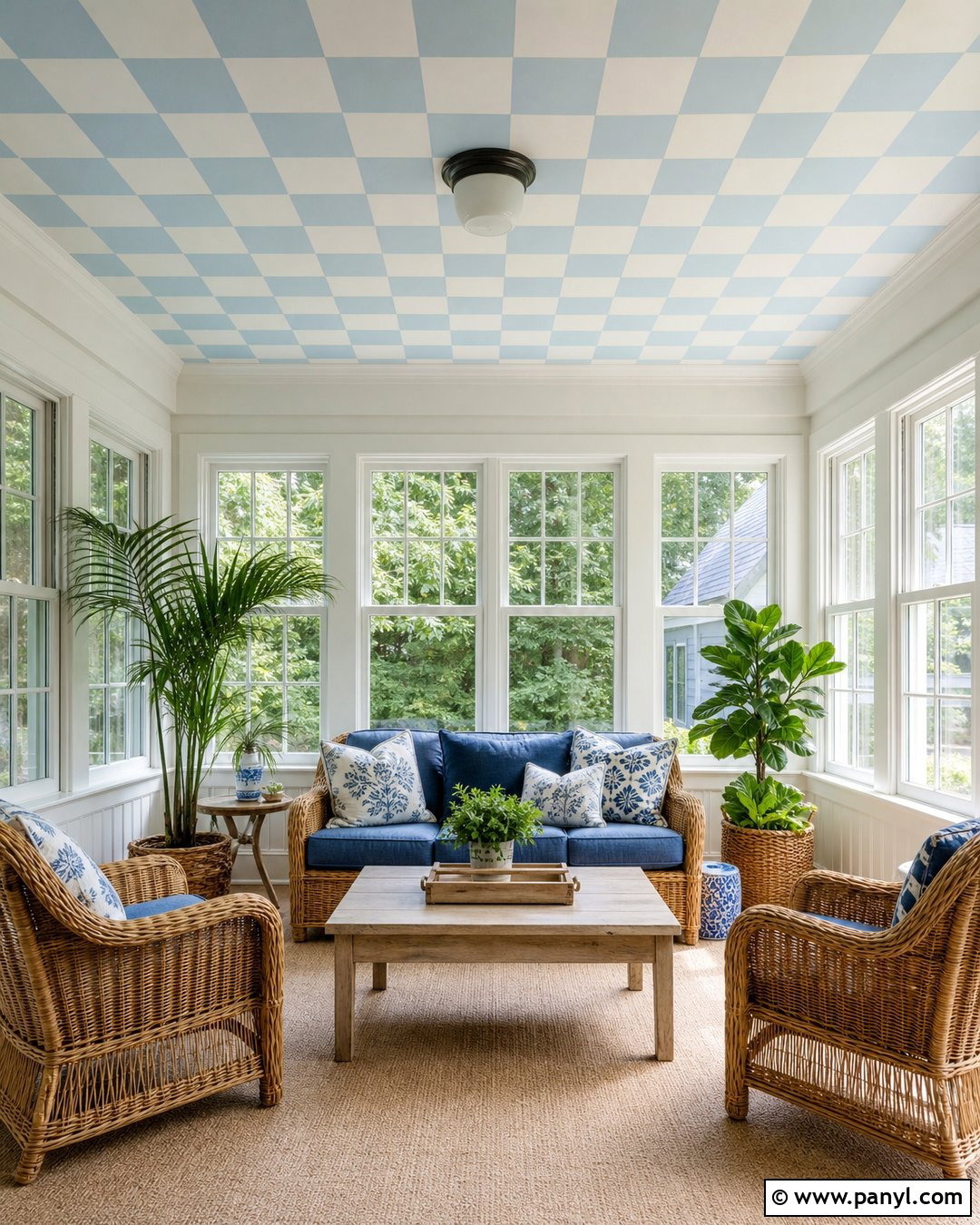 Checkered Wall Paint On The Ceiling - 30 checkered wall paint ideas