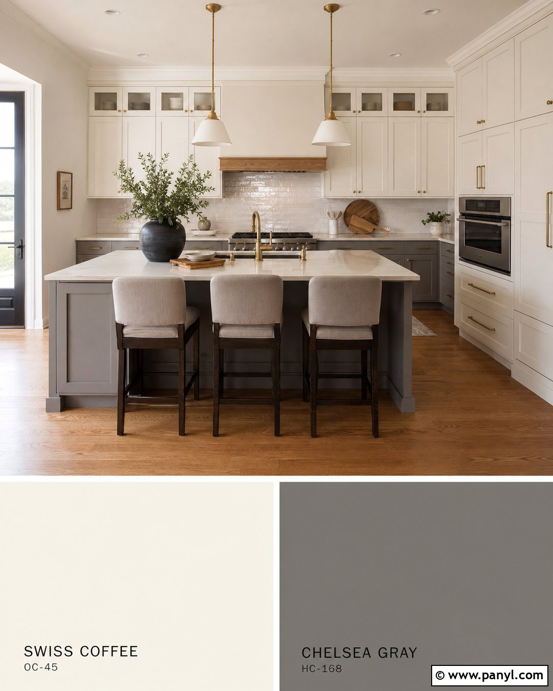 Chelsea Gray With Swiss Coffee - 45 swiss coffee coordinating colors