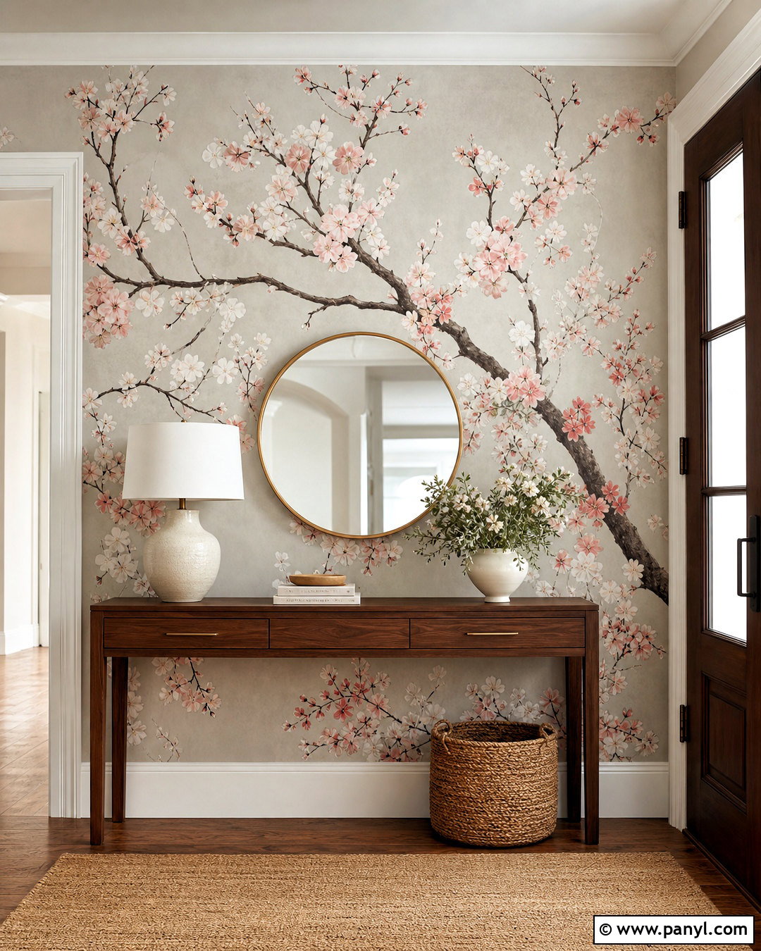 Cherry Blossom Floral Wall Painting - 20 floral wall painting ideas