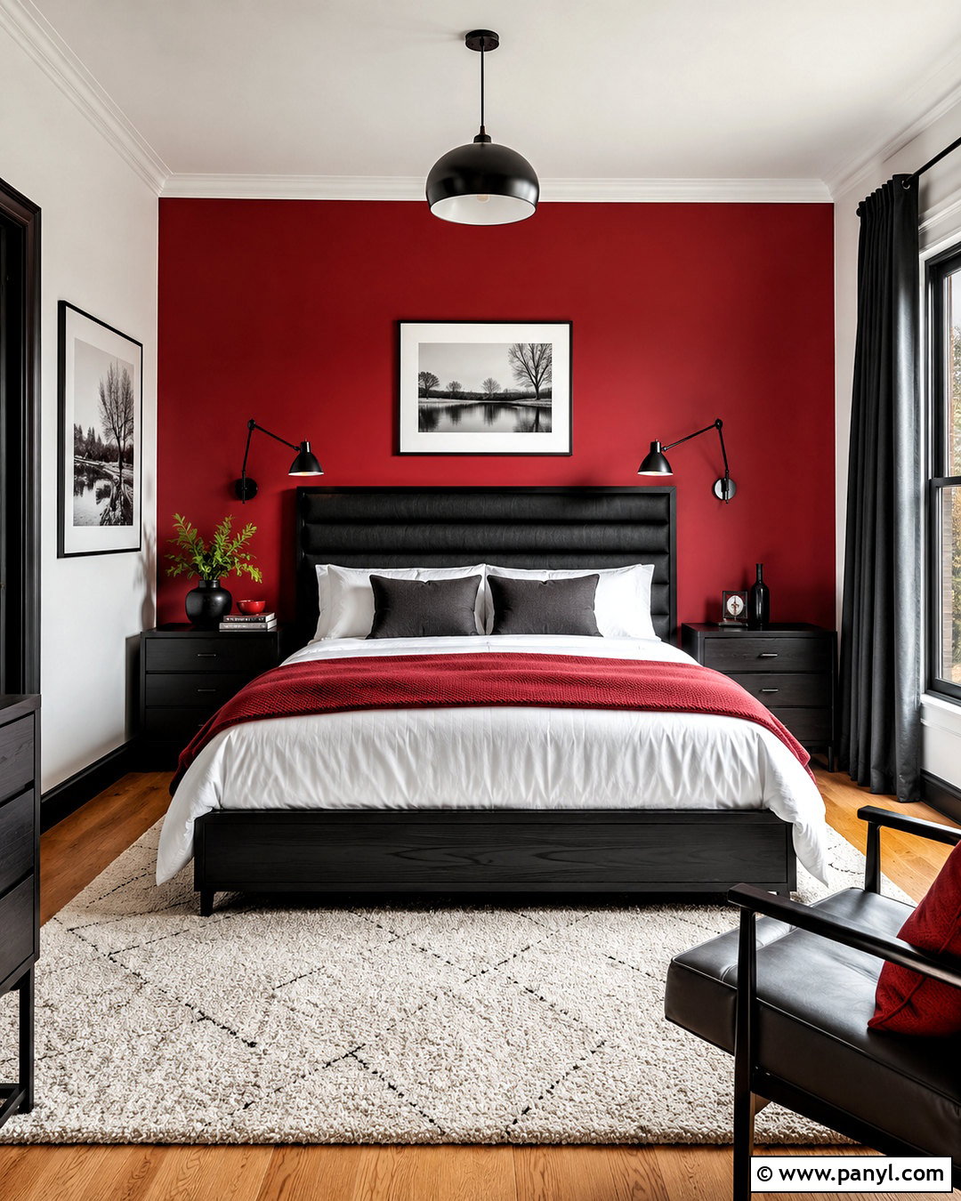 Cherry Red And Black Bedroom - 20 cherry red room ideas