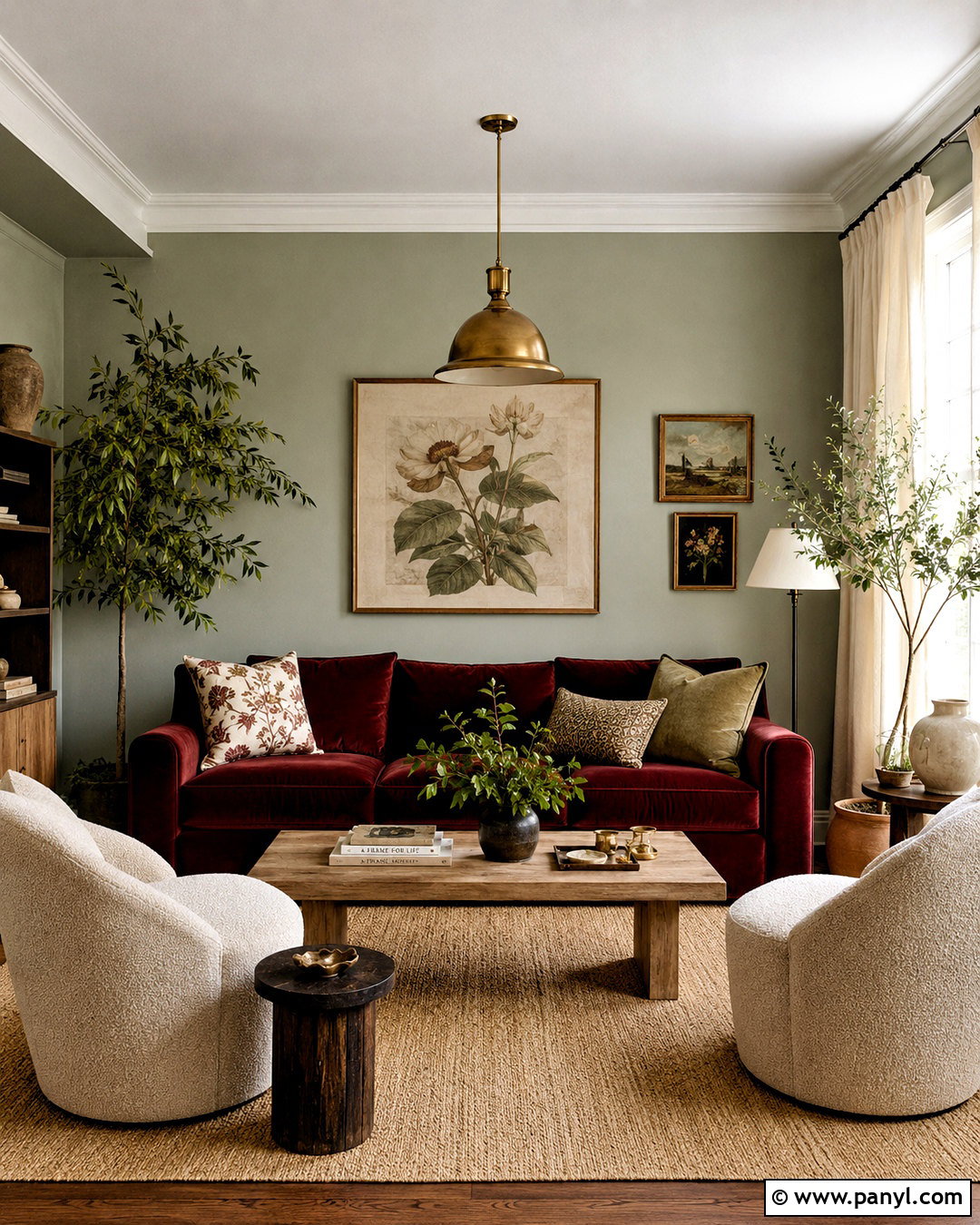 Cherry Red And Sage Green Living Room - 20 cherry red room ideas