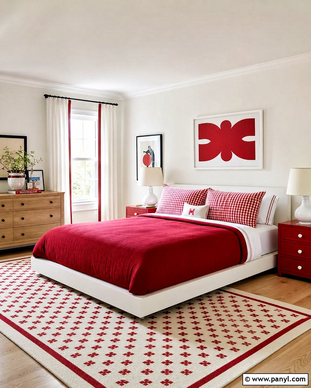 Cherry Red And White Bedroom - 20 red and white bedroom ideas