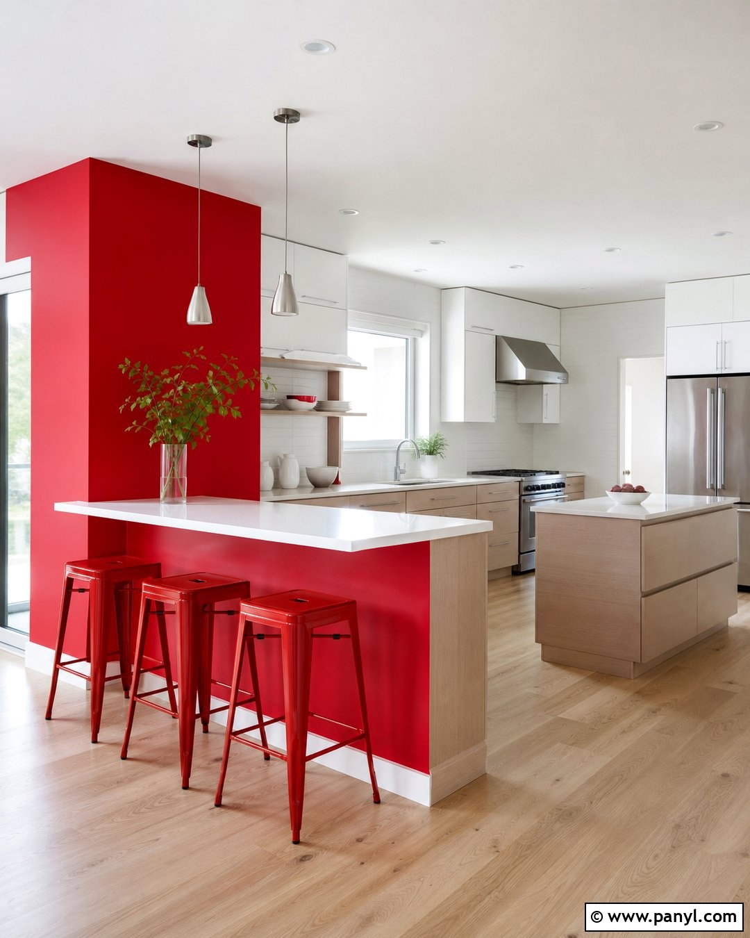 Cherry Red And White Kitchen Walls - 20 Red And White Walls