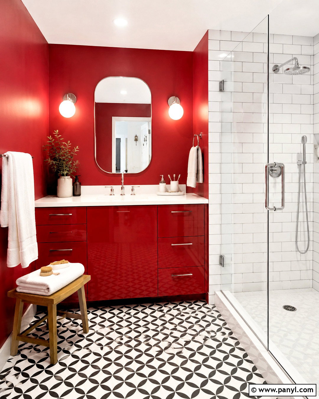 Cherry Red Bathroom - 20 cherry red room ideas