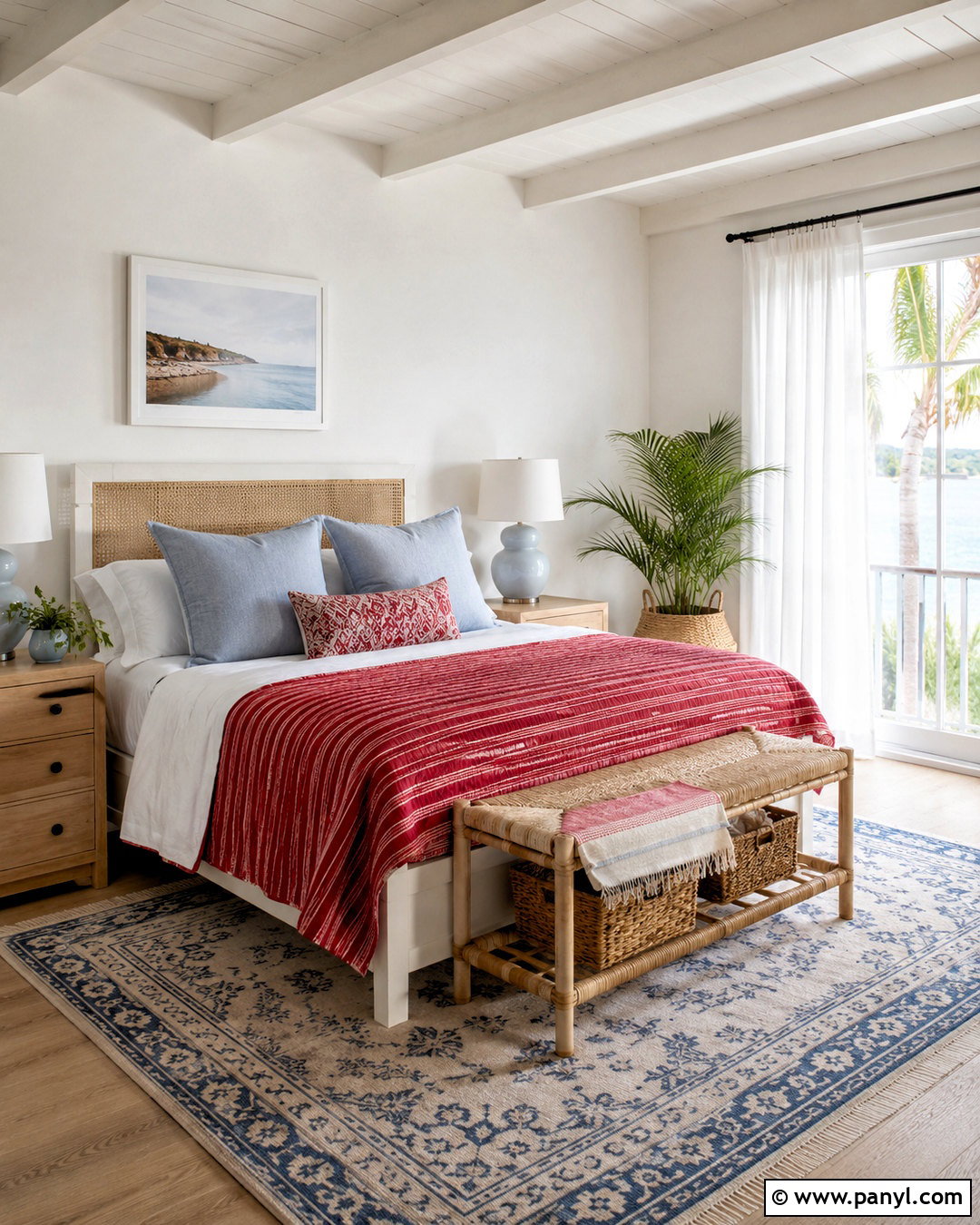 Cherry Red Coastal Bedroom - 20 cherry red room ideas