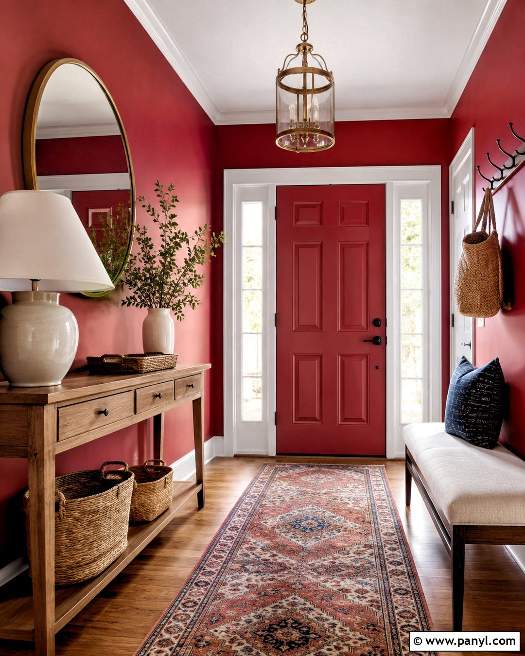 Cherry Red Entryway - 20 cherry red room ideas