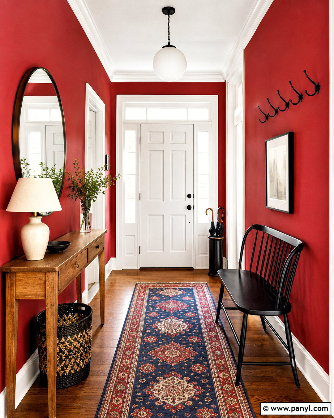 Cherry Red Entryway - 20 bright room colors