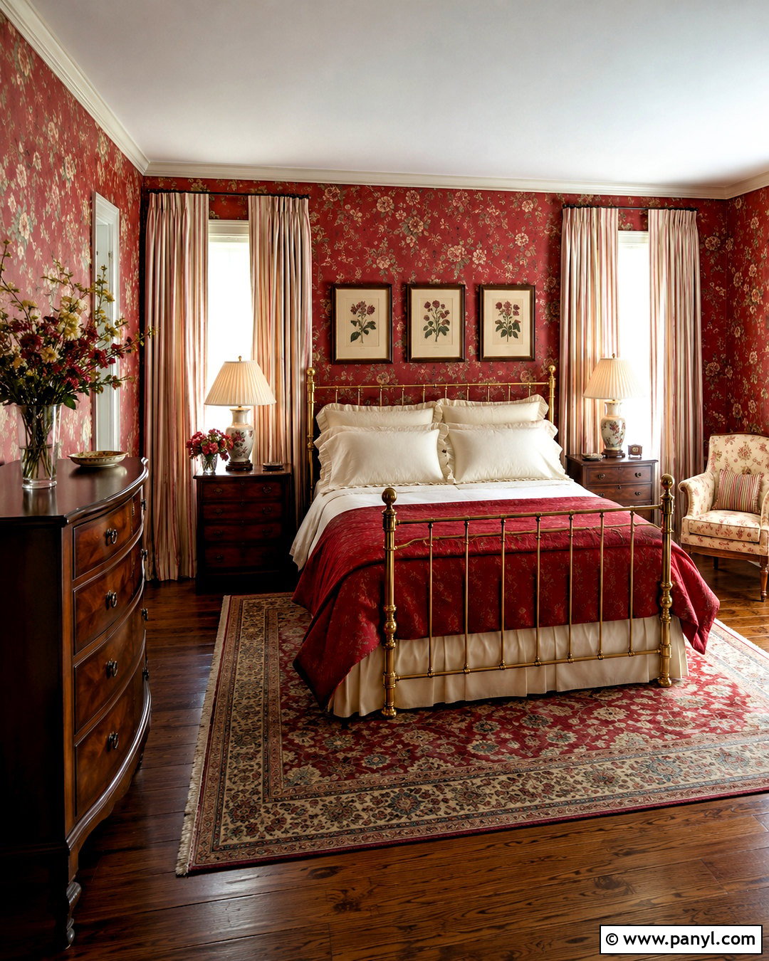 Cherry Red Vintage Bedroom - 20 cherry red room ideas