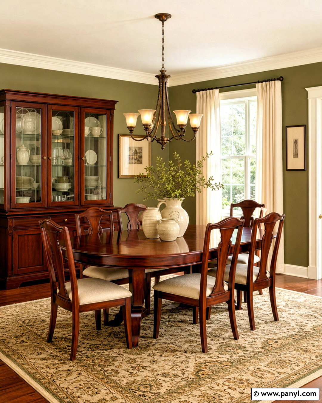 Cherry Wood And Olive Green Palette - 20 wooden color palette ideas