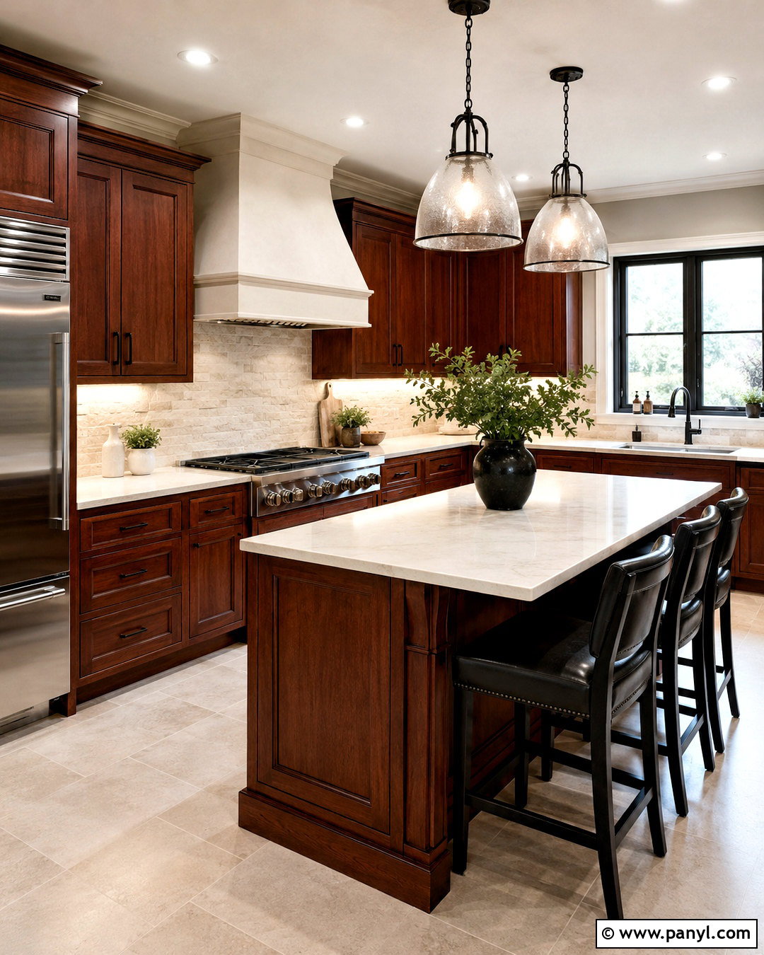 Cherry Wood Cabinets With Agreeable Gray Walls - 20 cabinet color with agreeable gray walls