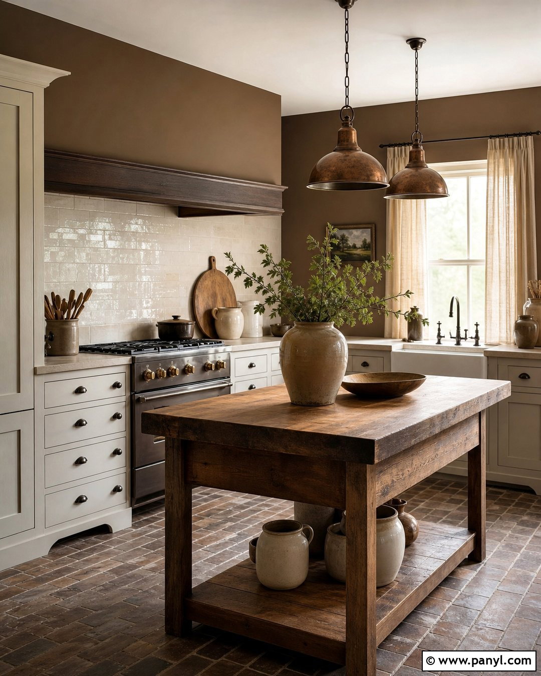 Chestnut Brown Kitchen Walls - 20 Brown Kitchen Wall Colors