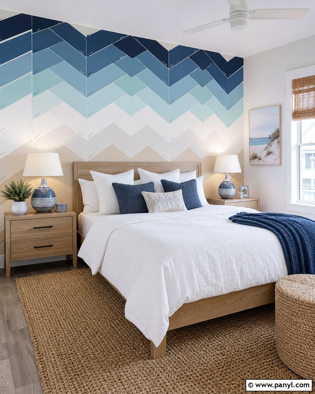 Chevron Paint Chip Wall - 30 Paint Chip Wall Ideas