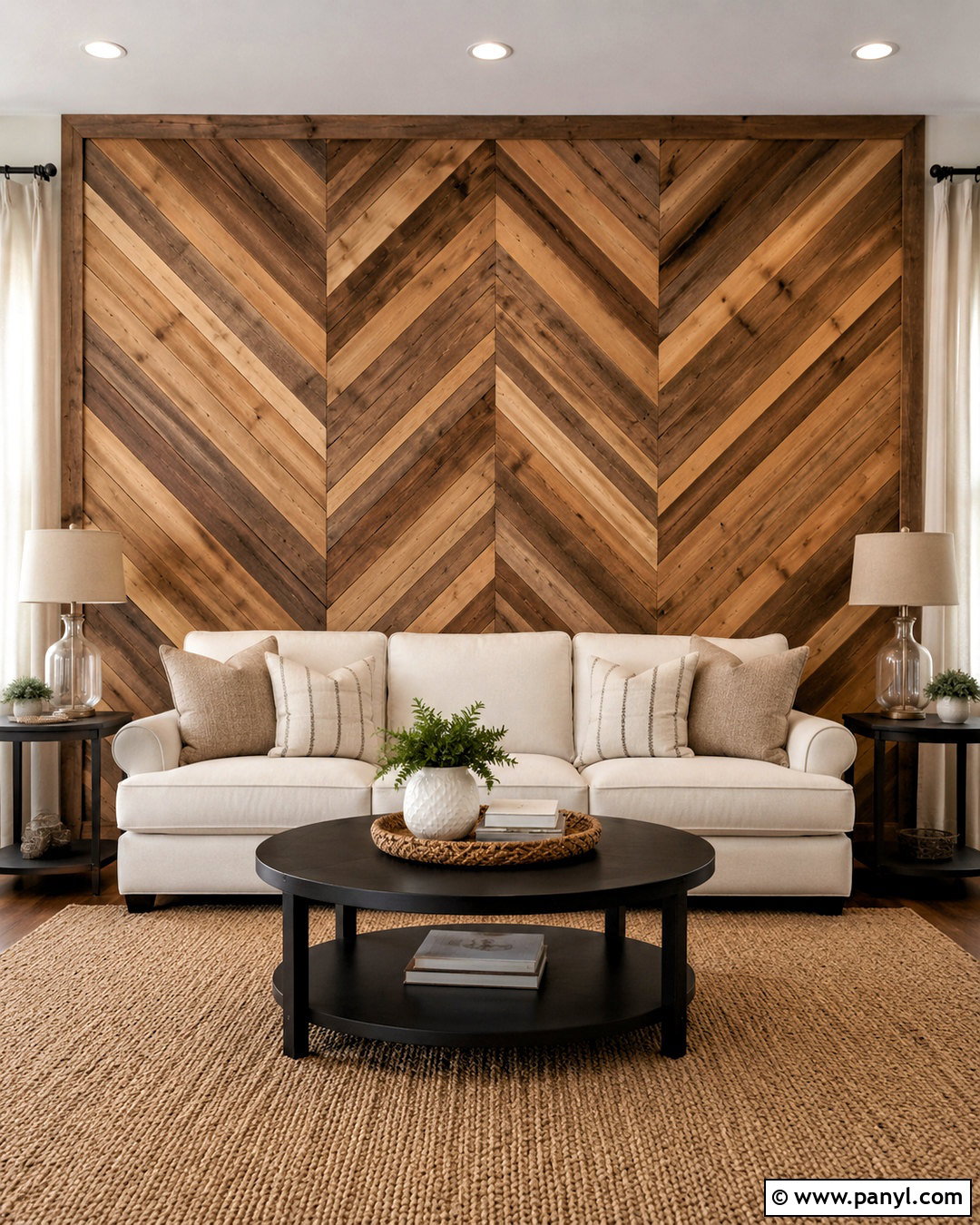 Chevron Pallet Accent Wall - 20 pallet accent wall ideas