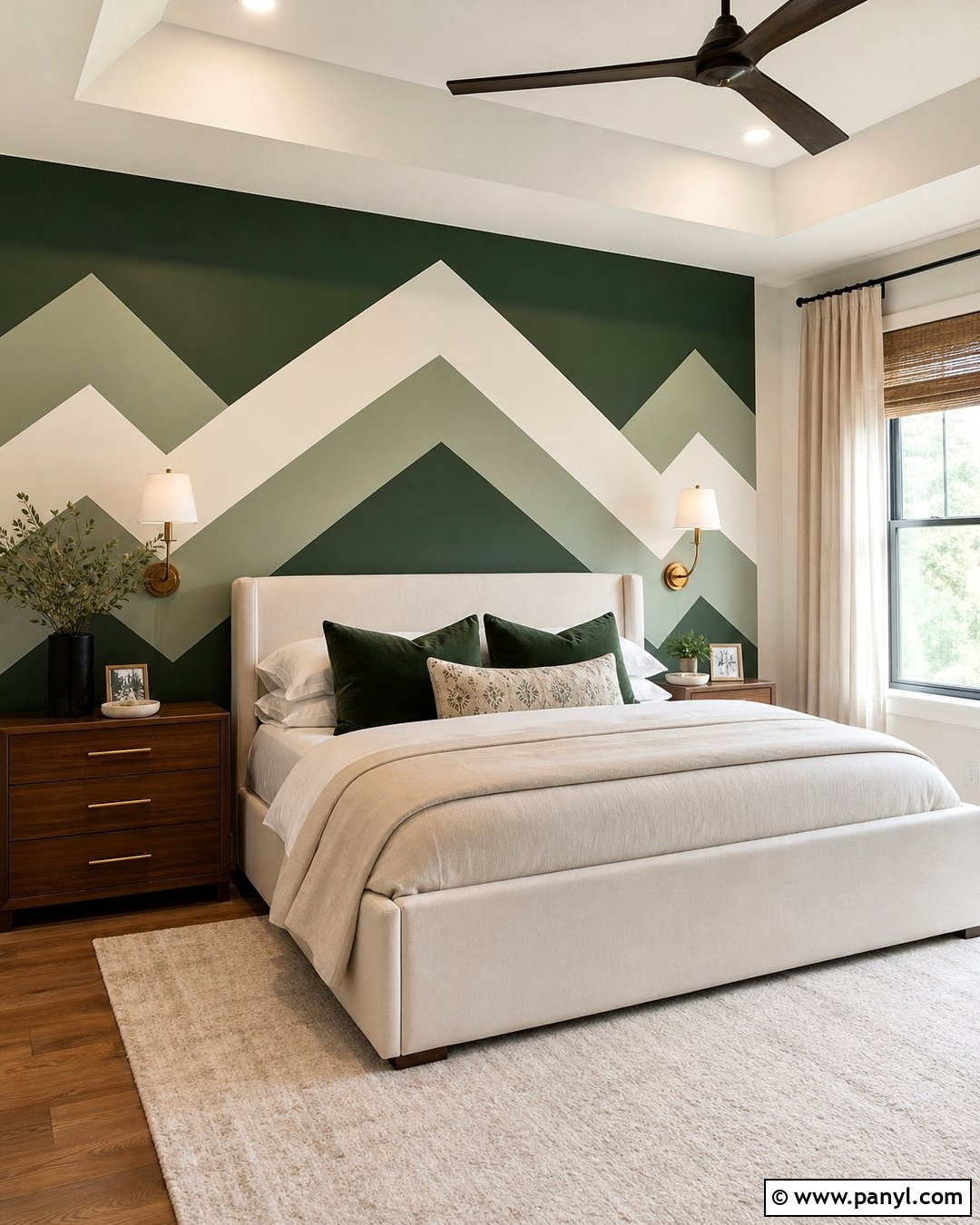 Chevron Wall Paint Stripes - 30 Wall Lines Paint Stripes