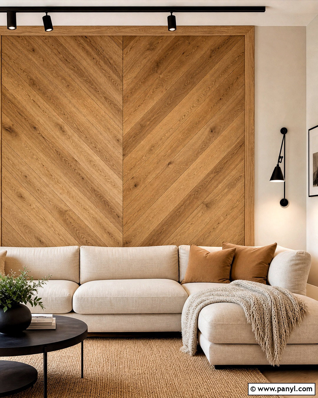 Chevron Wood Accent Wall - 20 wood interior walls