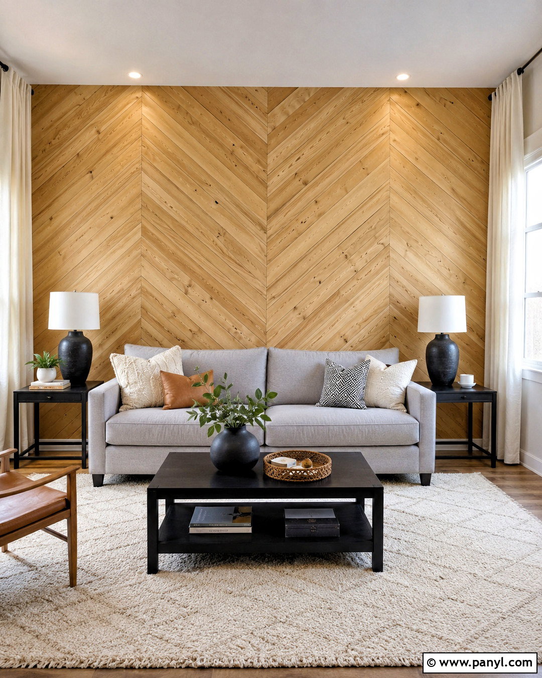 Chevron Wood Accent Wall - 20 diy wood accent wall ideas