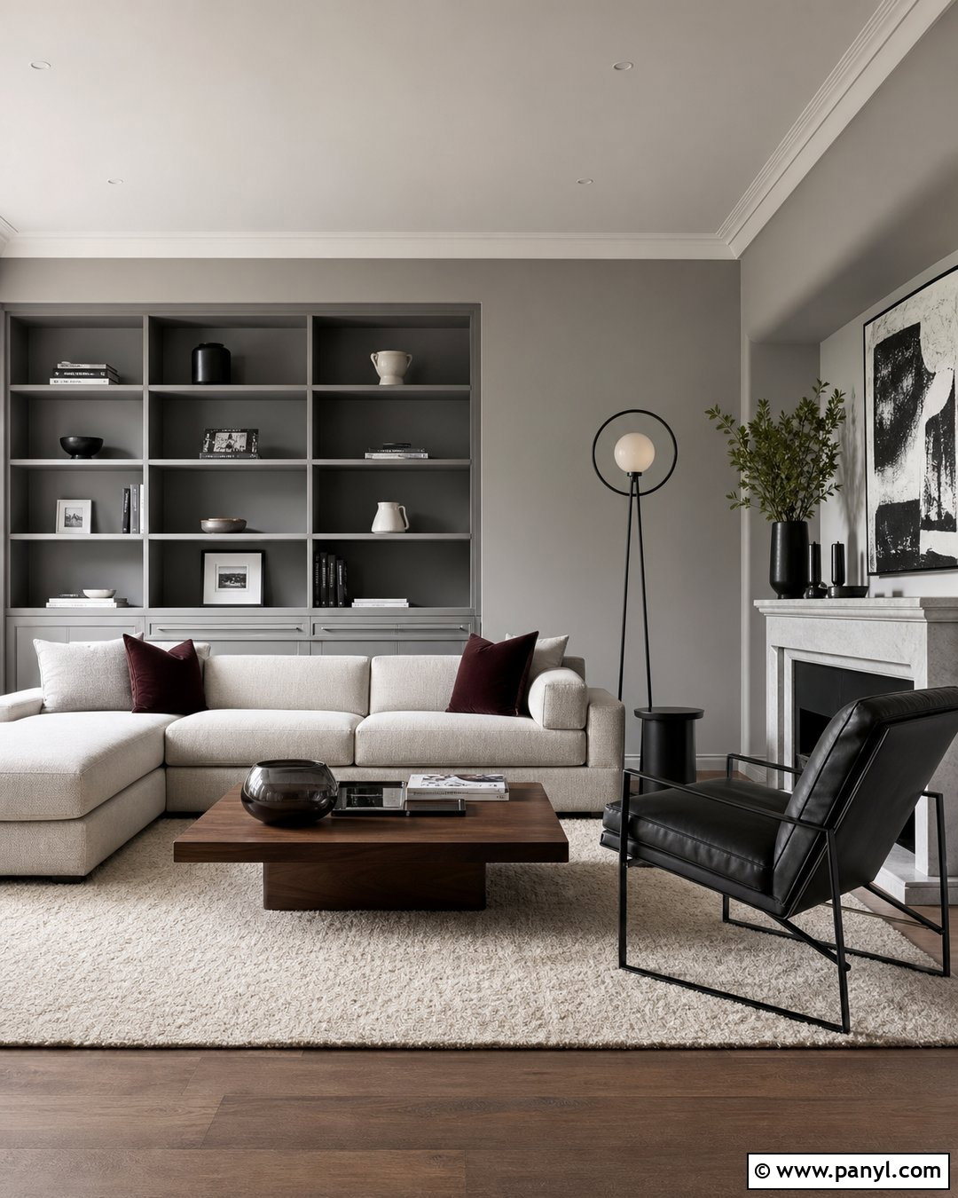 Chic Gray Living Room - 20 Behr Wall Colors For Living Room Ideas