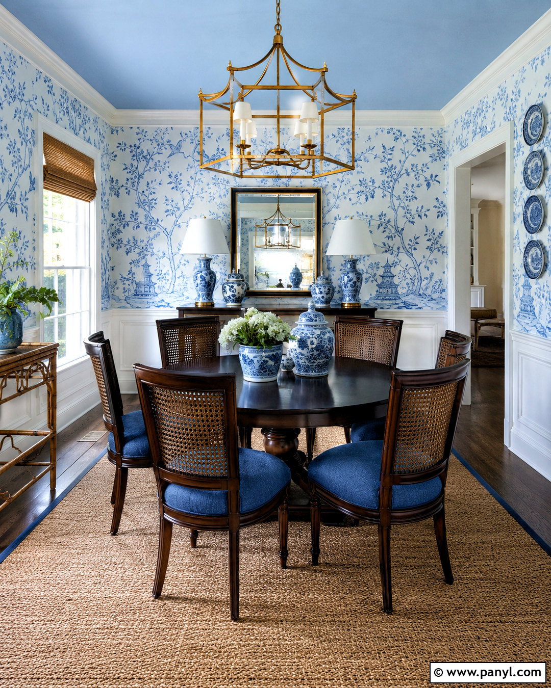 Chinoiserie Wallpaper Dining Room - 20 preppy wallpaper ideas