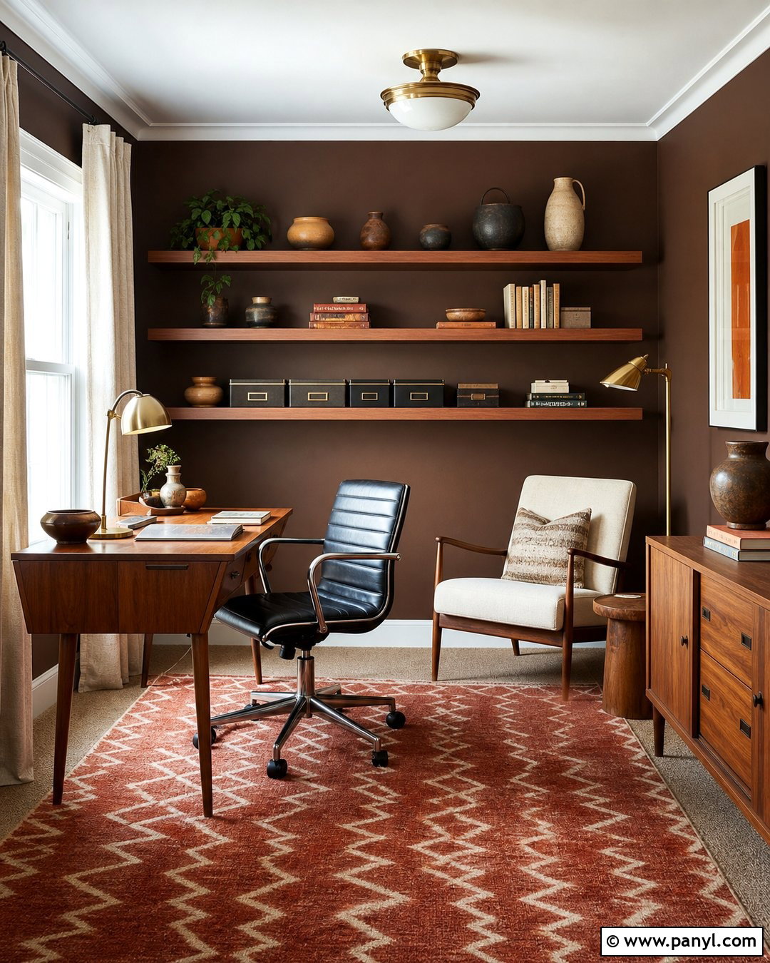 Chocolate Brown 60s Wall Color - 20 60S Wall Color ideas
