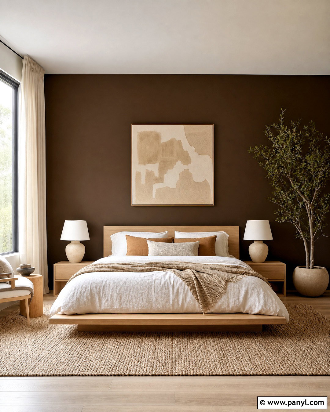 Chocolate Brown Accent Wall - 20 accent wall colors