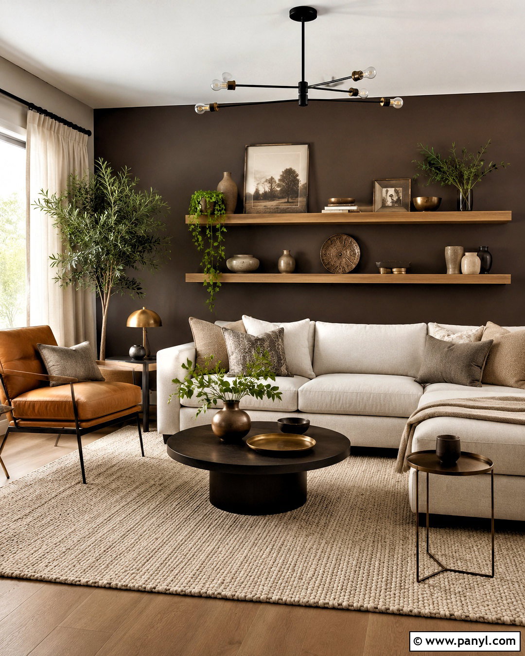 Chocolate Brown Accent Wall - 20 accent wall colors that go with gray ideas