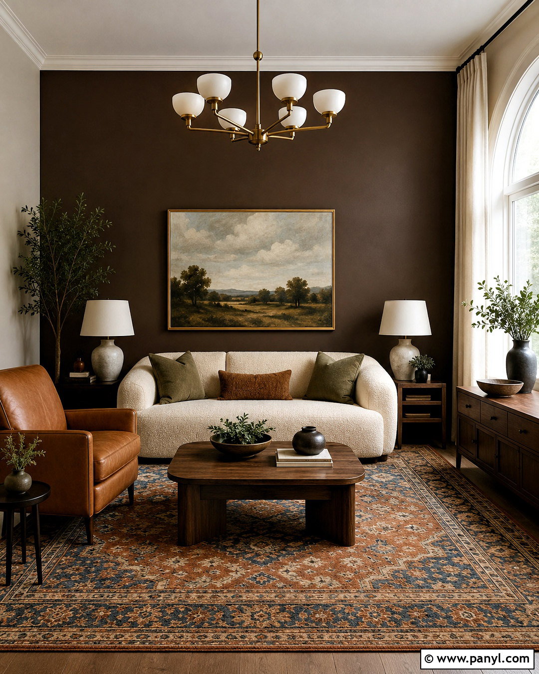 Chocolate Brown Accent Wall - 20 living room accent wall paint colors