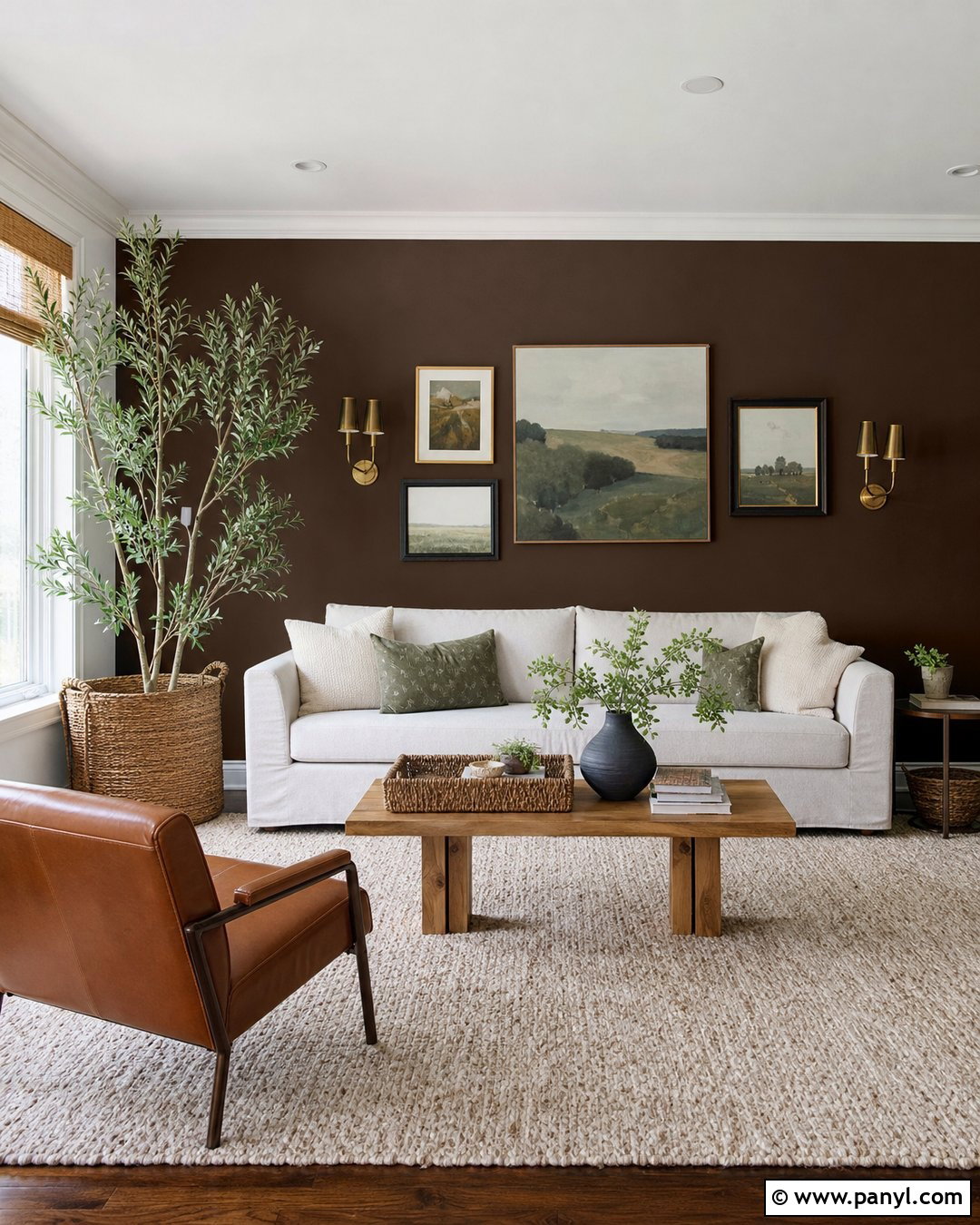 Chocolate Brown Accent Wall - 20 Accent Wall Color For White Room Ideas