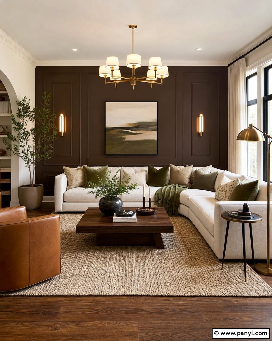 Chocolate Brown Accent Wall - 30 accent wall paint colors