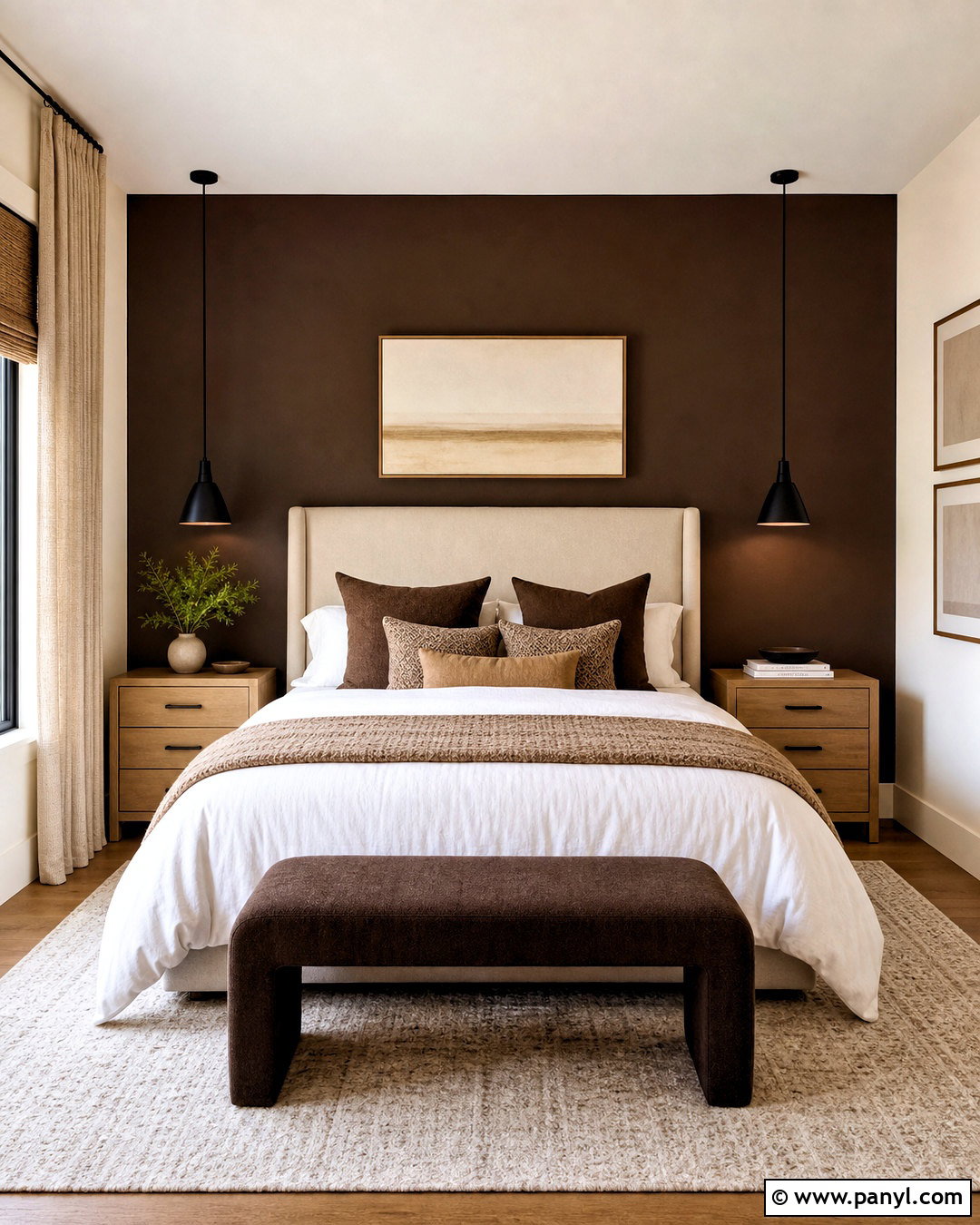 Chocolate Brown Accent Wall Bedroom - 20 chocolate brown walls bedroom ideas