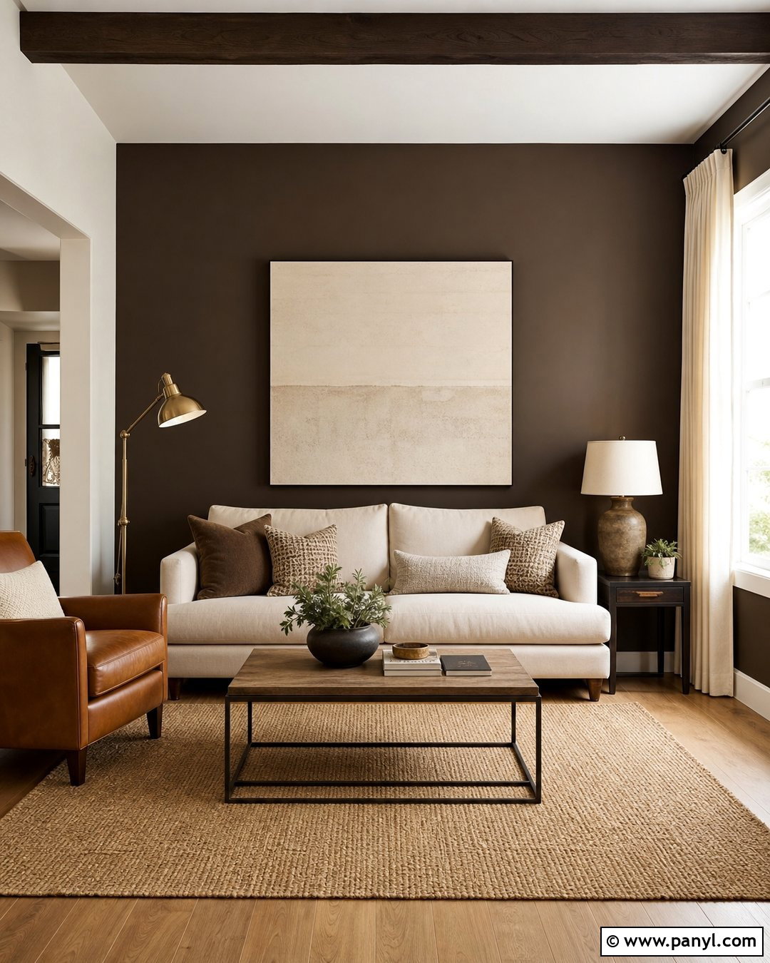 Chocolate Brown Accent Wall - 20 Accent Wall Colors That Go With Beige Ideas