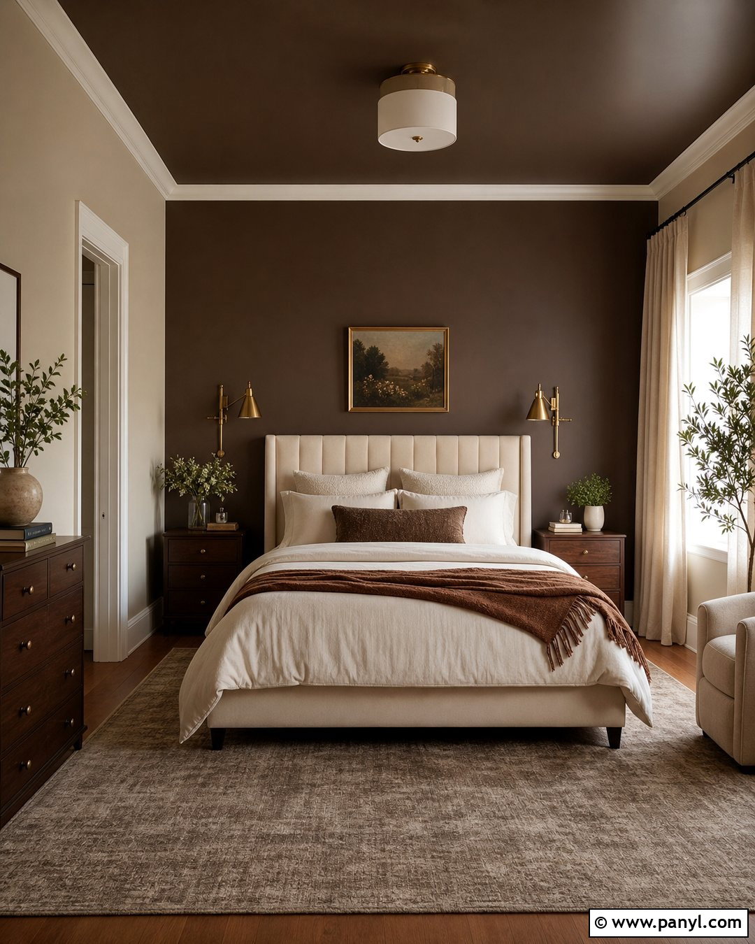 Chocolate Brown And Beige Walls - 25 Wall Paint Color Combination Ideas